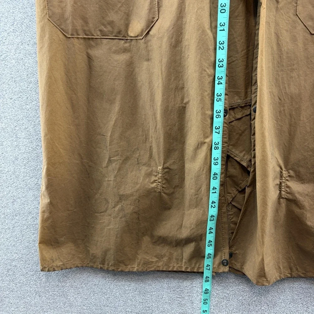 VTG 80s Banana Republic Coat Mens Small Brown Waxed Rain Duster England